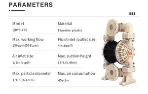 GODO QBY3-100F 4 "化学ポンプ大流量空気圧ダイヤフラムポンプ空気圧ポンプ工場価格 - Product Image 5