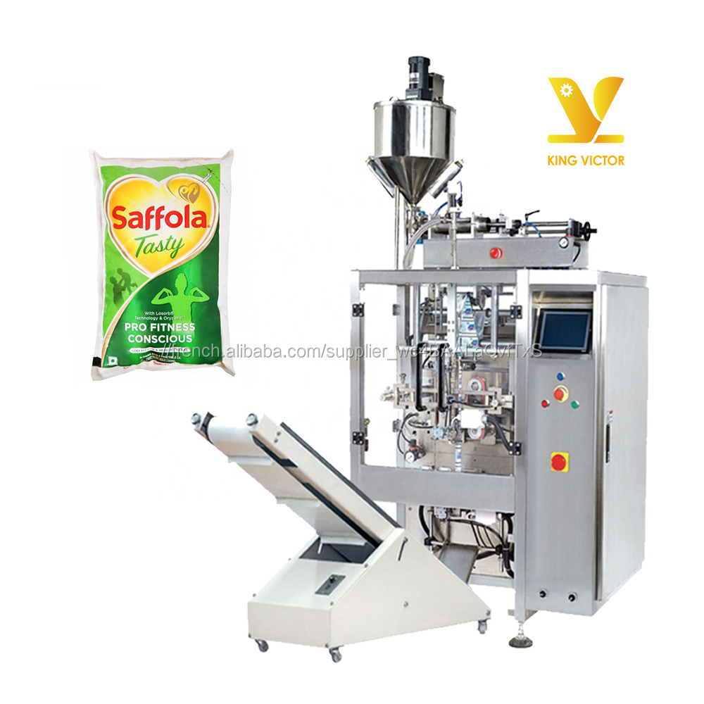 Sachet pour huile de cuisson de palme ensachage Sauce emballage Portable remplissage et mesures en grammes Doypack Machine