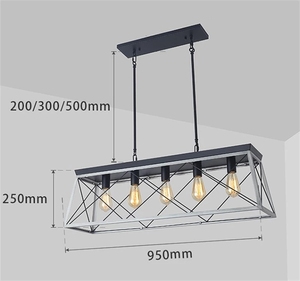 Lustre Vintage avec Cage en fer, luminaire industriel rétro, lampe d'île américaine, Restaurant, Bar, <span class=keywords><strong>magasin</strong></span> <span class=keywords><strong>de</strong></span> vêtements, <span class=keywords><strong>Luminaires</strong></span> suspendus - Product Image 3