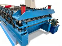 Ligne de production de tuiles de toiture en argile à double couche avec commande PLC entièrement automatique, machine à fabriquer des tuiles de toiture en argile