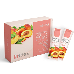 Private Label Organic Colágeno Suplemento Nutrição Stick <span class=keywords><strong>Jelly</strong></span> Anti-envelhecimento pêssego geléia