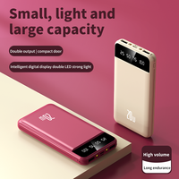 Banco de Energía Portátil Mini Delgado de Nuevo Estilo, 10000 mAh, Doble USB, Iluminación LED, Banco de Energía de 10000 mAh