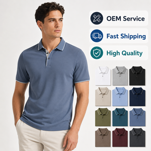 Chemises polo basiques pour hommes, logo brodé personnalisé, impression personnalisée, classiques, polyvalentes, vente en gros directe d'usine - Product Image 1
