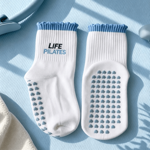 Chaussettes de yoga pour femmes à volants mignons, antidérapantes, <span class=keywords><strong>en</strong></span> coton, motif extraterrestre, design personnalisé, pour le sport, le Pilates et le Barre - Product Image 3