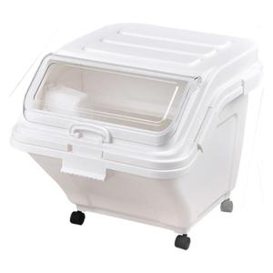 Rice Storage Box 30x36.5x21.5cm Flip Top Stackable With Wheels For <b>Kitchen</b> Use - Product Image 5