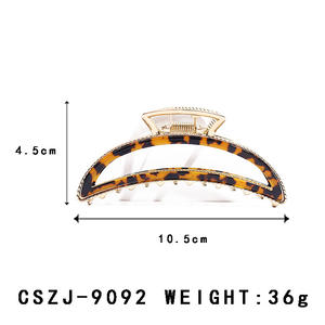 Pinces à cheveux grandes et antidérapantes, cadre en alliage, insert en acétate, style français tendance, pinces à cheveux unisexes pour un usage quotidien, personnalisables - Product Image 2