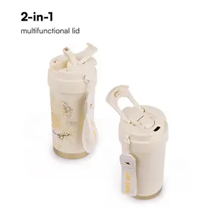 Giá rẻ 16oz BPA Free đôi tường chân không cách nhiệt cốc cà phê với nắp tùy chỉnh cốc cà phê cốc