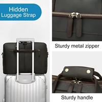 Sacoche Crazy Horse personnalisée en cuir avec bandoulière Sacoche tendance en cuir véritable pour voyage d'affaires Sacoche pour ordinateur portable