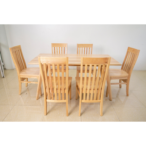 ชุดโต๊ะรับประทานอาหารไม้แบรนด์ Angela ชุดโต๊ะรับประทานอาหารไม้เฟอร์นิเจอร์บ้านพร้อมประกอบผลิตในเวียดนาม - Product Image 1