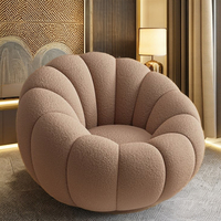 Fauteuil pivotant moderne en velours avec coussin moelleux pour salon, extérieur, salle de sport, couleurs personnalisables, garantie de 3 ans