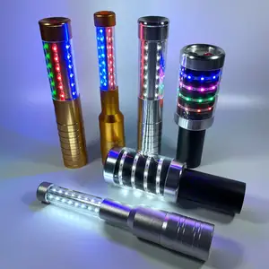 OEM Aluminum Alloy LED Light Champagne Strobe Baton Rechargeable Flashing Glow Wine Stick LED Sparkle Lights for nightclub