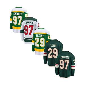 Alta calidad Blanco en blanco camisetas de hockey sobre hielo de manga larga de poliéster logotipo personalizado y nombre del equipo bordado OEM cosido al por mayor - Product Image 3