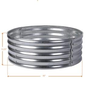 Brasero portable en acier durable de 36 pouces, foyer extérieur rond pour le camping et le jardin, brasero en acier galvanisé, accessoire extérieur - Product Image 2