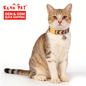 Collares Ajustables para Gatos con Logotipo Personalizado al por Mayor, Color Rojo Naranja - Product Image 4