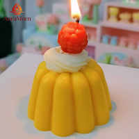 Bougie en forme de pudding, parfumée à la cannelle, cadeaux uniques pour femmes et hommes, anniversaire, Saint-Valentin, Noël, décorations pour la maison