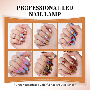 Lampe UV LED dorée pour ongles en gel avec capteur automatique, 4 minuteurs, séchage rapide, séchoir professionnel pour manucure, pour salon et usage domestique - Product Image 5