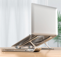 Support de bureau pour ordinateur portable en alliage d'aluminium réglable et pliable étanche et flexible pour une utilisation sur le lit ou la surface