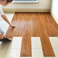 Revêtement de sol en vinyle LVT auto-adhésif, imitation bois, à coller, carrelage de sol en PVC