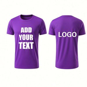 T-shirt personnalisé en polyester à séchage rapide, impression sur mesure, service OEM ODM, respirant, léger, vêtements de sport pour la salle de gym - Product Image 1