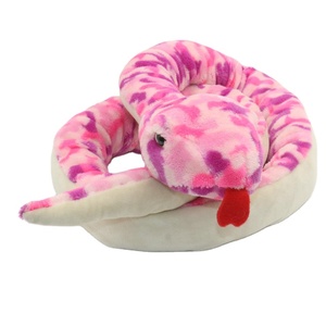 Giant 18 Foot Stuffed Snake Plush - Huge Soft Green Plush Serpent Toy