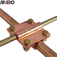Conector de Latón para Dos Cables Redondos Paralelos, Abrazadera para Cable de Tierra, Sistema de Protección Contra Rayos