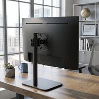 Support d'écran de bureau robuste avec base en acier, compatible avec les écrans de 14 à 43 pouces, 15 kg, support d'écran réglable robuste