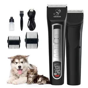Profissional Cordless Cat Dog Pet Hair Clipper Blade Trimmer Shaver Grooming Kit Clippers Com Lâminas De Metal Para O Cão Gato