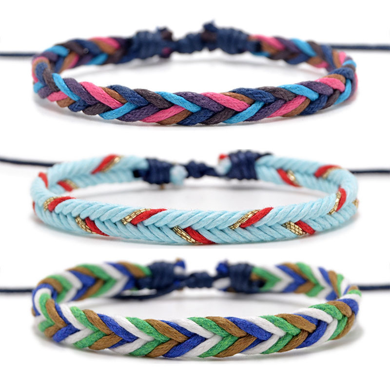 Multi Layer Mens Leather Bracelete Coconut