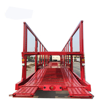 Semi-remorque surbaissée à double étage certifiée OTTC, marque LSXC, capacité de 8 véhicules, charge utile maximale de 20 tonnes, essieux Anton 13T pour un transport efficace de voitures
