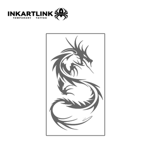 INKARTLINK <span class=keywords><strong>Tatouage</strong></span> semi-permanent personnalisé <span class=keywords><strong>Dragon</strong></span> Tribal, imperméable, longue durée (2 semaines), autocollant, encre Jagua - Product Image 3