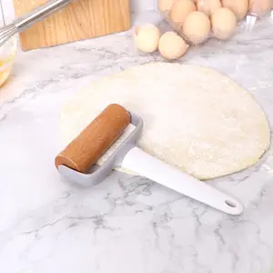 Diskon Besar Rol Pembuat Pasta Tidak Lengket Kayu Pizza Rolling Pin Pastely Roller Pin