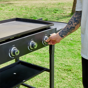 Grille chauffante extérieure à dessus plat Propane avec couvercle ajusté pour la cuisson en plein air <span class=keywords><strong>Grande</strong></span> surface de cuisson 705sq in - Product Image 3