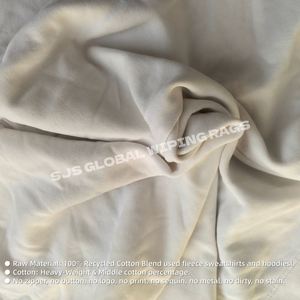 Trapos de algodón blanco reutilizados súper absorbentes, trapos de limpieza de forro polar blanco, trapos 100% algodón para limpieza - Product Image 4