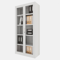 Armoire de classement en acier pour bureau, meuble de rangement métallique de taille standard, équipement modulaire