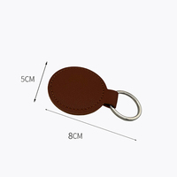 Runde PU-Leder Schlüsselanhänger-Rohlinge Doppelseitiger Schlüsselanhänger mit Schlüsselringen Schlüsselhalter für DIY-Handwerk Geschenkherstellung Geburtstagsgeschenk