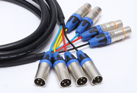 Câble XLR 4 canaux mâle à femelle pour l'éclairage de scène et le signal sonore avec gaine en PVC pour haut-parleur Microphone Speakon Connector