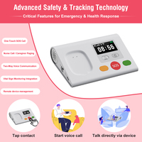 Console de téléassistance JIAI L04 avec détection de chute, alarme SOS 3G/WiFi, montre, suivi du sommeil, surveillance de la pression artérielle, contrôle par application pour personnes âgées à domicile