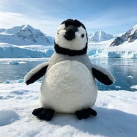 Peluche pingouin mignonne, jouet en peluche doux, poupée en coton PP, coussin cadeau pour enfants, décoration de fête ou d'aquarium