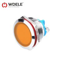 Voyant plat en métal étanche de 22mm, bornes à vis 12V, 24V, 220V, IP65