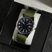 Montre à quartz sportive pour homme, en nylon, avec boîtier en alliage et bracelet en tissu, calendrier intégré, vente en gros