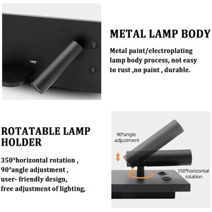<span class=keywords><strong>Applique</strong></span> Murale Moderne à Charge Rapide avec Port USB pour Appartement, Chambre et Couloir - Product Image 3