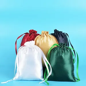 10pc Color Drawstring Storage Soft Satin <b>Bag</b> Silk <b>Gift</b> <b>Bags</b> Small Jewelry Packaging Bundle Pocket Reusable Pouches <b>Wedding</b> Party - Product Image 2