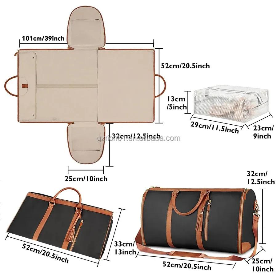 2 In 1 valigia da viaggio impermeabile pieghevole borsone da viaggio da esterno convertibile porta a mano borsa da viaggio per TB01-D di vestiti