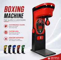 Machine de boxe électronique à monnayeur avec éclairage LED néon et pointage, pour usage commercial en centre commercial, vente en gros