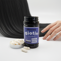 Biotine 10000 mcg Vitamine B12 B6 Gluconate de zinc Compléments alimentaires à base de plantes Soutien à la beauté des adultes Santé des ongles Croissance des cheveux Peau 90