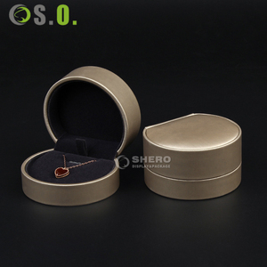 Elegant Half Round Pu Jewelry Gift <b>Box</b> Set For Jewelry Display And Packaging In Retail Jewelry Shops for Jewelry <b>Storage</b> - Product Image 5