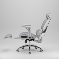 Chaise de bureau ergonomique pivotante avec repose-pieds, chaise de jeu pour ordinateur avec accoudoirs, réglable et adaptative