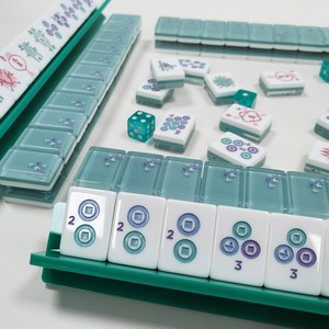 Fichas de Mahjong Americanas Personalizadas Tipo USA, Juego de Mahjong de Acrílico Transparente, Logotipo OEM en Capa Intermedia, Estilo Mahjong de Moda en Instagram - Product Image 2