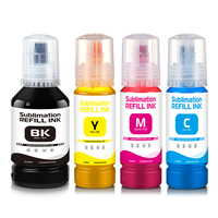 Set Tinta Sublimasi Berkualitas Tinggi 100ml 4 Warna Isi Ulang untuk Printer Epson ET-2800 L3250 L3258 EcoTank Grosir