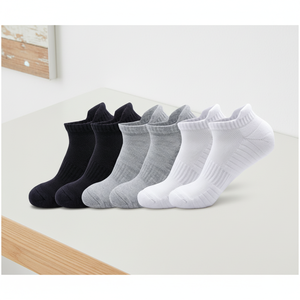 <b>Men's</b> Ankle <b>Socks</b> Solid Color Knitted Breathable Cotton Daily Wear Summer Thin Fit <b>White</b> Gray Black - Product Image 1